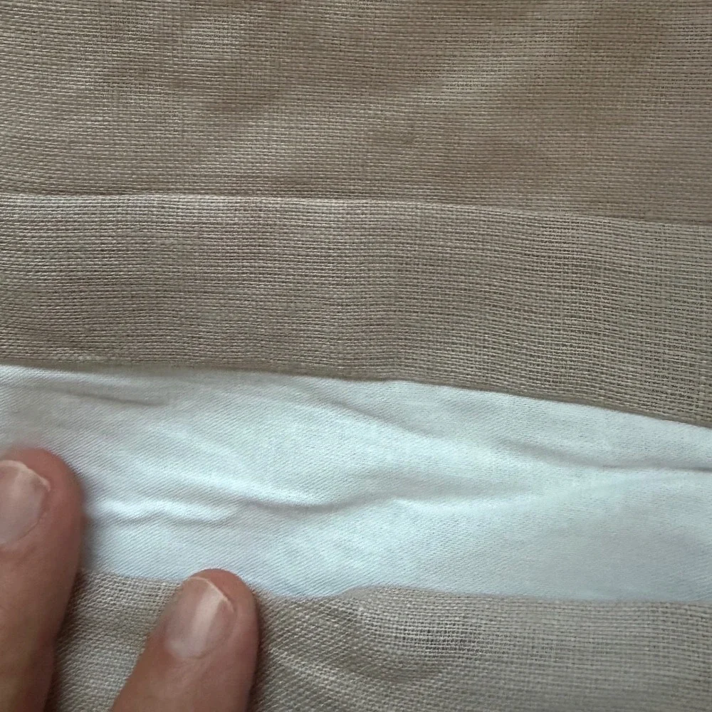 Quince European Linen Curtain Panel Size 48x96 Flax Light Filtering Quiet Luxury
